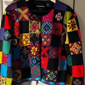 Michael Simon Holiday Cardigan Knitwear, S